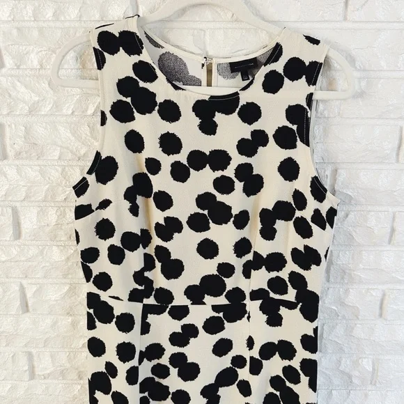Who What Wear Black and Cream Midi Sundress - Picture 3 of 5